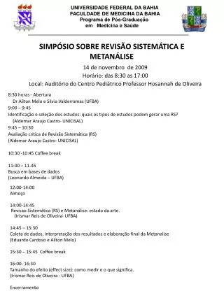 simp sio sobre revis o sistem tica e metan lise