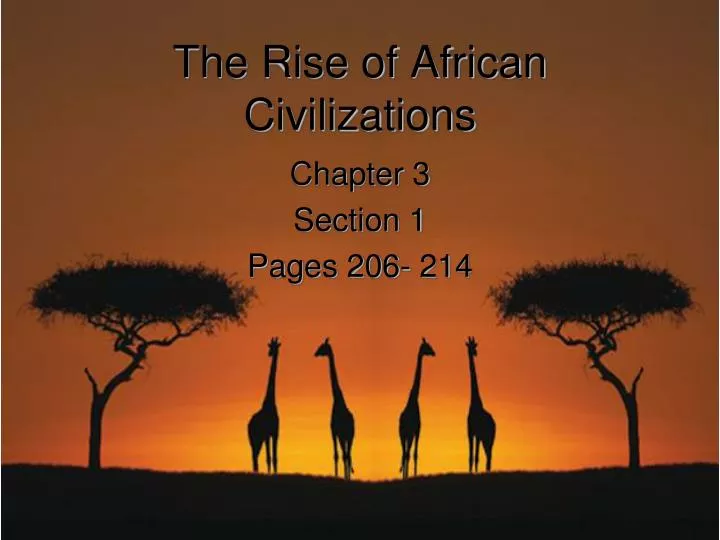 the rise of african civilizations