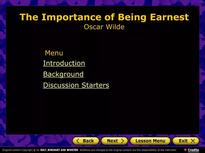 the importance of being earnest oscar wilde