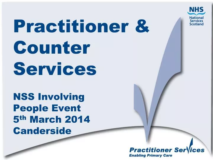 practitioner counter services nss involving people event 5 th march 2014 canderside