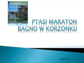 ptasi maraton bagno w korzonku