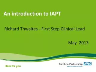 An introduction to IAPT