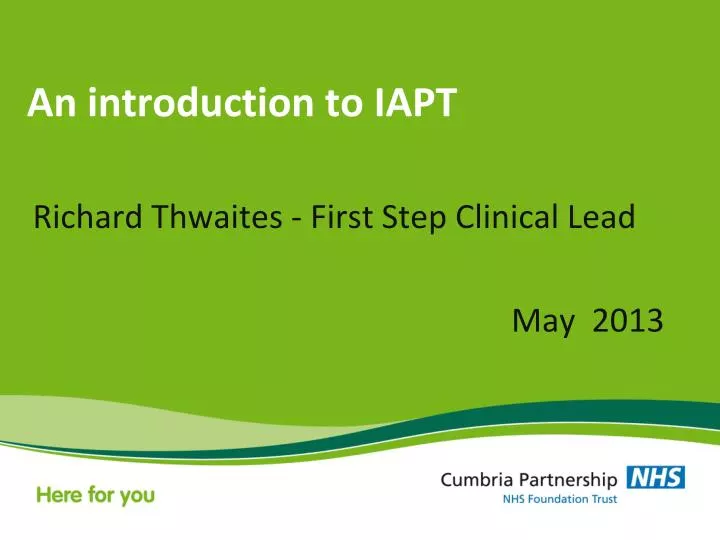 an introduction to iapt