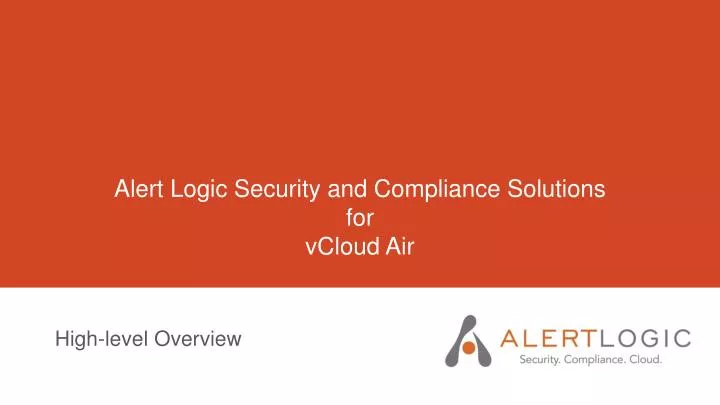 alert logic security and compliance solutions for vcloud air