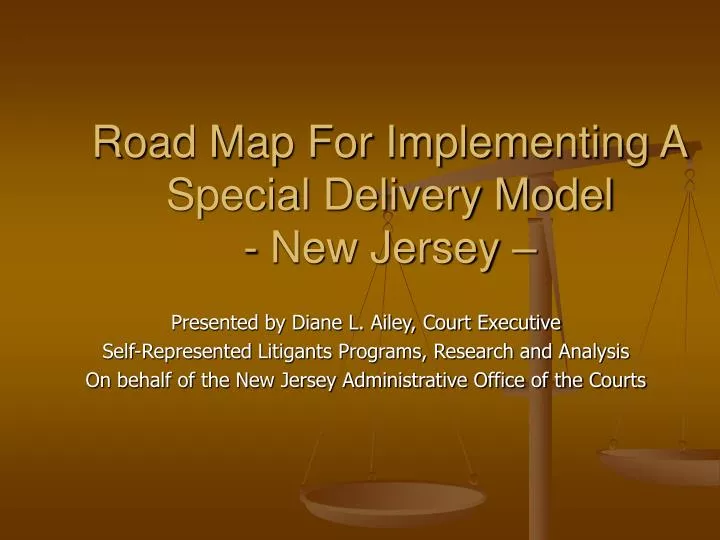 road map for implementing a special delivery model new jersey
