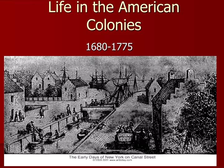 life in the american colonies
