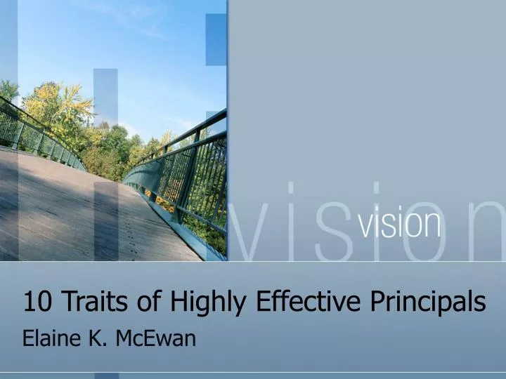 10 traits of highly effective principals