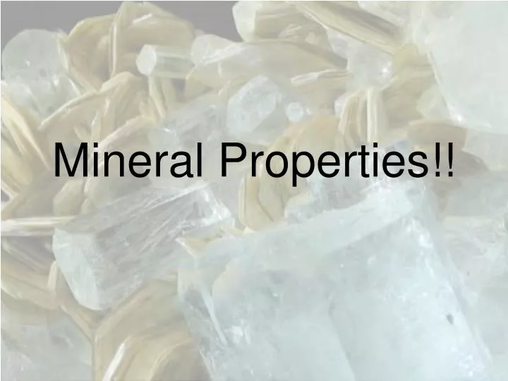 mineral properties