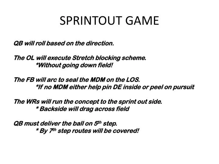 sprintout game