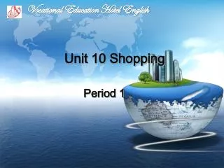 Unit 10 Shopping