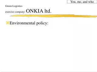 green logistics exercise company onkia ltd