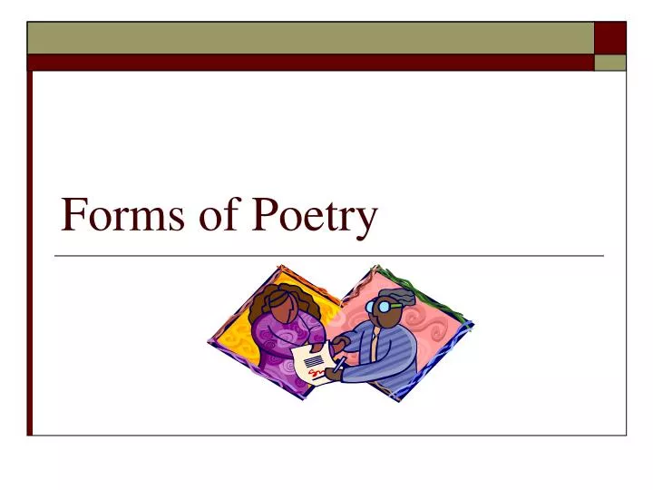forms of poetry