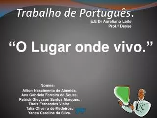 trabalho de portugu s