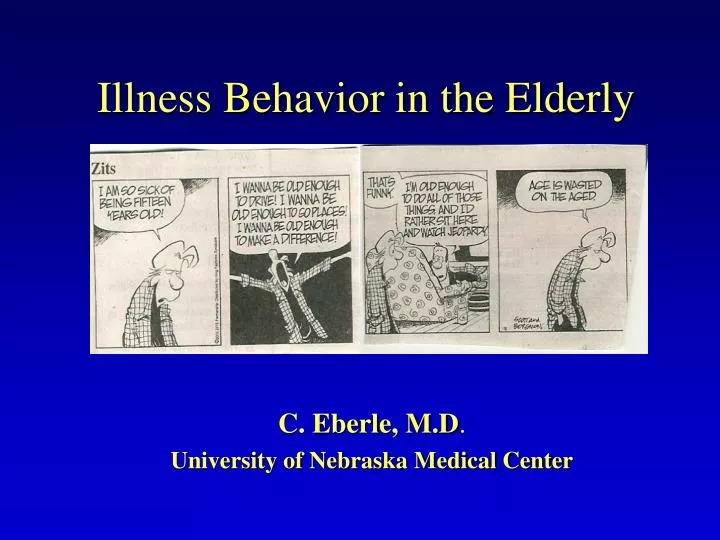 illness behavior in the elderly