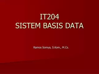 it204 sistem basis data