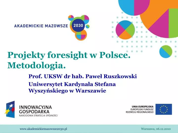 projekty foresight w polsce metodologia