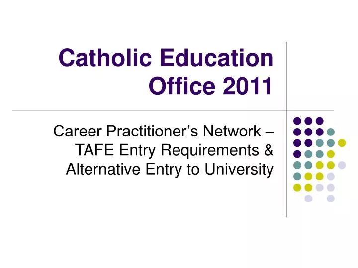 catholic education office 2011