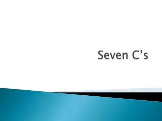 seven c s