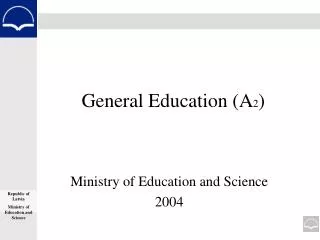 General Education (A 2 )