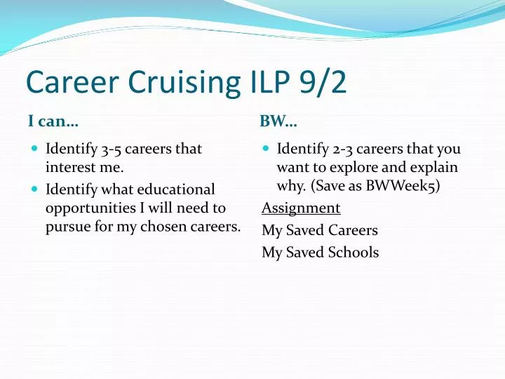 career cruising ilp 9 2