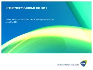 perheyritysbarometri 2011
