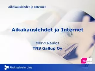aikakauslehdet ja internet