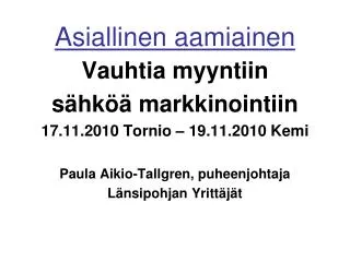 asiallinen aamiainen