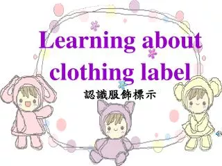 learning about clothing label