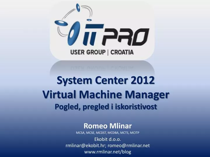system center 2012 virtual machine manager pogled pregled i iskoristivost