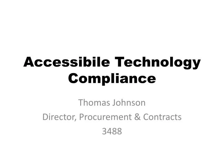 accessibile technology compliance