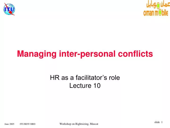 managing inter personal conflicts