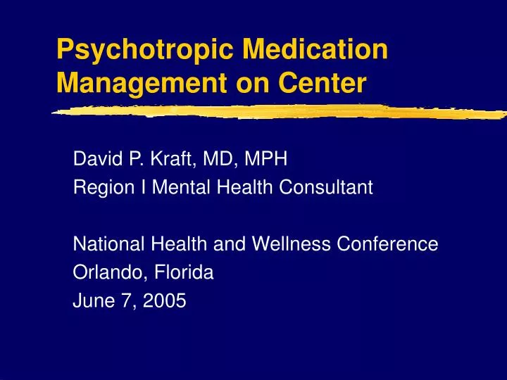 psychotropic medication management on center