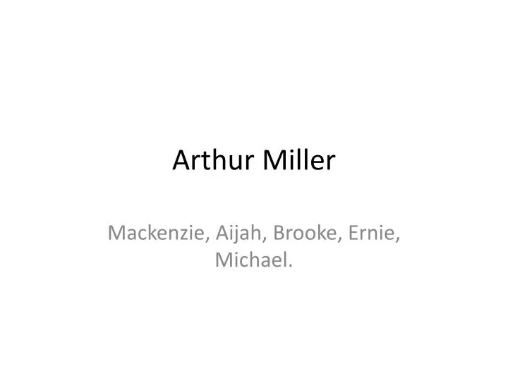 arthur miller