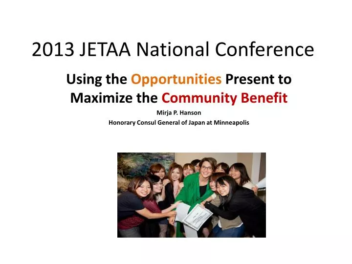 2013 jetaa national conference