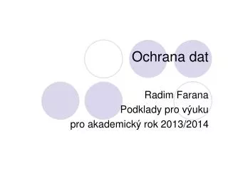 ochrana dat