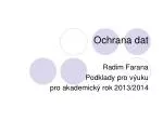 Ochrana dat - slide 1