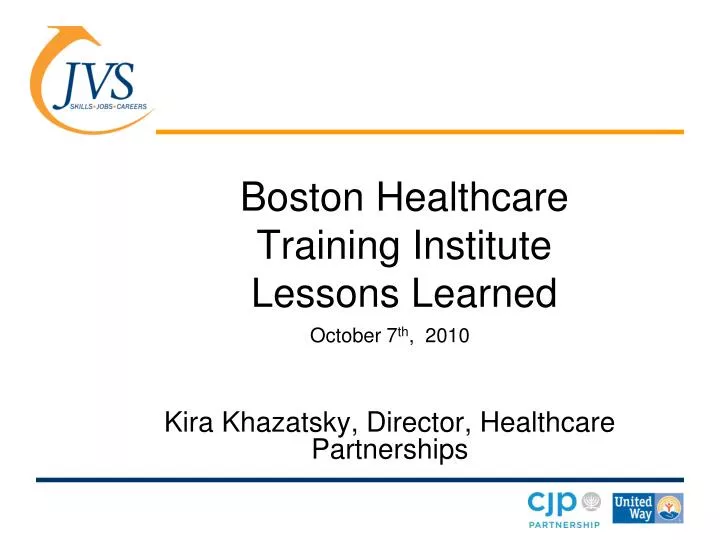 boston healthcare training institute lessons learned