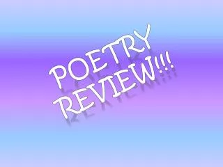 Poetry Review!!!