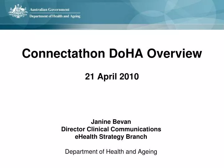 connectathon doha overview 21 april 2010