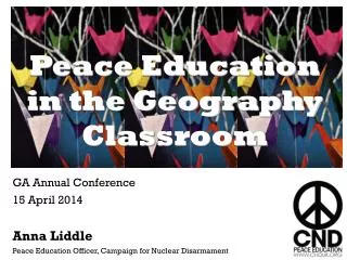 Peace Education in the Geography Classroom