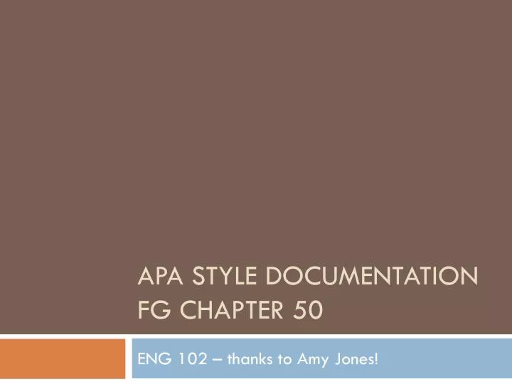 apa style documentation fg chapter 50