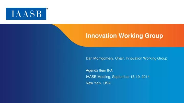 innovation working group