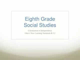 Eighth Grade Social Studies