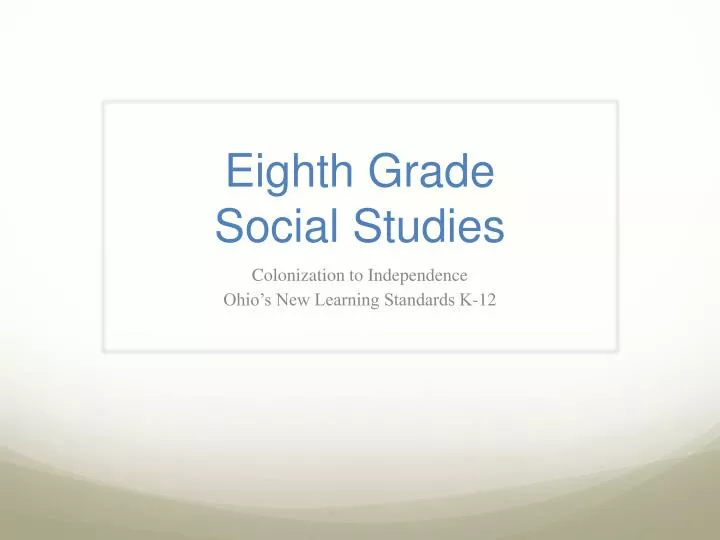 eighth grade social studies