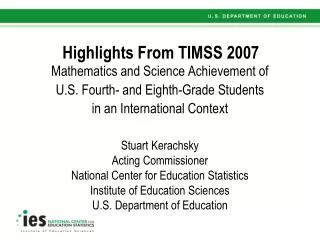 Highlights From TIMSS 2007