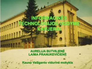 informacin s technologijos ugdyme karjerai