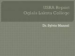 USRA Report Oglala Lakota College