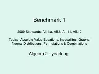 Algebra 2 - yearlong