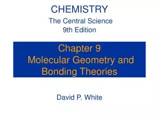 chapter 9 molecular geometry and bonding theories