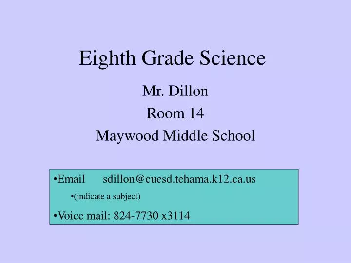 eighth grade science